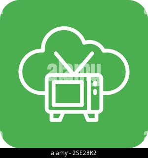Tv Vector Icon Design Illustration Stock Vector