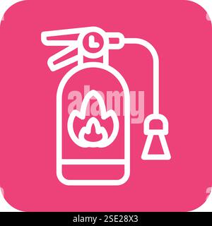 Fire extinguisher Vector Icon Design Illustration Stock Vector
