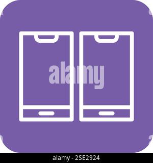 Mobile phones Vector Icon Design Illustration Stock Vector
