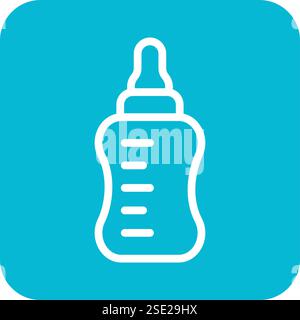 Baby bottle Vector Icon Design Illustration Stock Vector