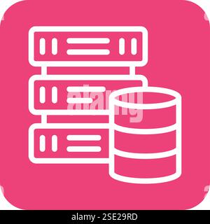Database Vector Icon Design Illustration Stock Vector