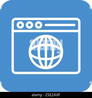 Web browser Vector Icon Design Illustration Stock Vector