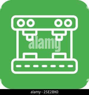 Coffee machine Vector Icon Design Illustration Stock Vector