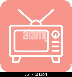 Tv Vector Icon Design Illustration Stock Vector