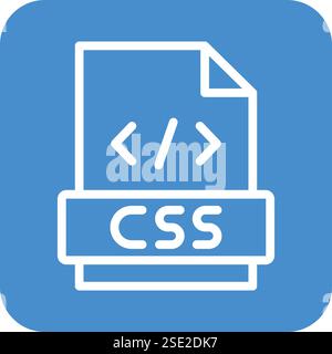 Css Vector Icon Design Illustration Stock Vector