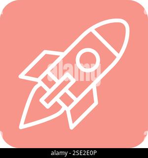 Rocket Vector Icon Design Illustration Stock Vector