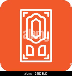Door Vector Icon Design Illustration Stock Vector