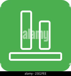 Bottom alignment Vector Icon Design Illustration Stock Vector