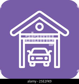 Garage Vector Icon Design Illustration Stock Vector