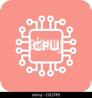 Processors Vector Icon Design Illustration Stock Vector