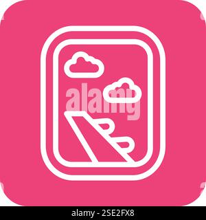 Airplane Window Vector Icon Design Illustration Stock Vector