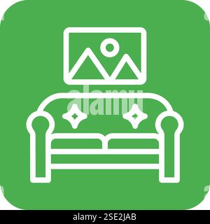 Living room Vector Icon Design Illustration Stock Vector