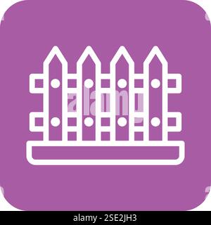 Fence Vector Icon Design Illustration Stock Vector