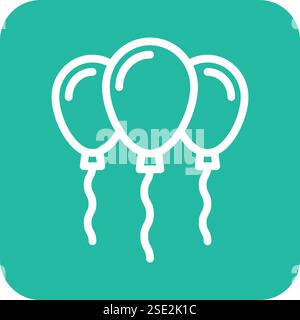 Balloons Vector Icon Design Illustration Stock Vector