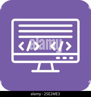 Coding language Vector Icon Design Illustration Stock Vector