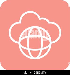 Global Vector Icon Design Illustration Stock Vector