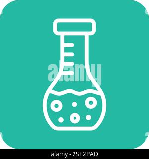 Volumetric flask Vector Icon Design Illustration Stock Vector