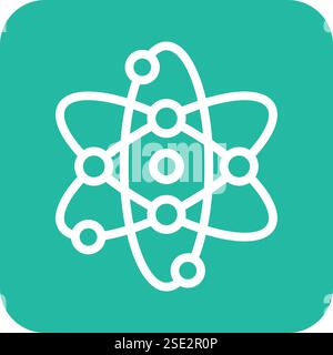 Atom Vector Icon Design Illustration Stock Vector