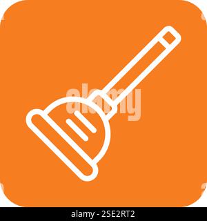Plunger Vector Icon Design Illustration Stock Vector