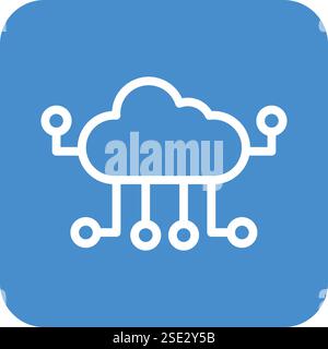 Cloud computing Vector Icon Design Illustration Stock Vector