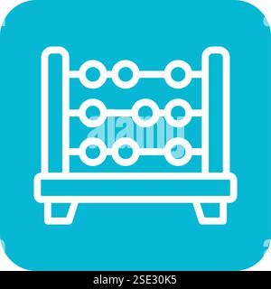 Abacus Vector Icon Design Illustration Stock Vector