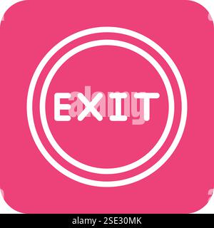 Exit Vector Icon Design Illustration Stock Vector