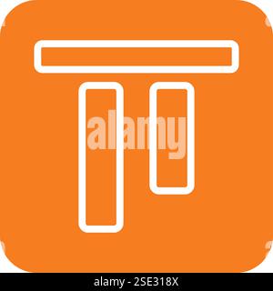Top alignment Vector Icon Design Illustration Stock Vector