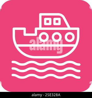 Boat Vector Icon Design Illustration Stock Vector