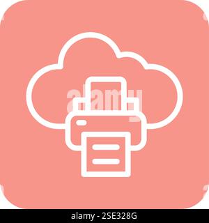 Printer Vector Icon Design Illustration Stock Vector