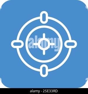 Aim Vector Icon Design Illustration Stock Vector