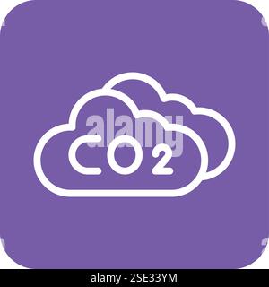 Co2 cloud Vector Icon Design Illustration Stock Vector