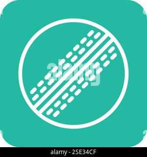 Cricket ball Vector Icon Design Illustration Stock Vector