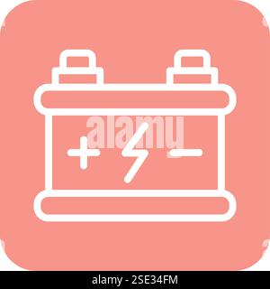 Car battery Vector Icon Design Illustration Stock Vector