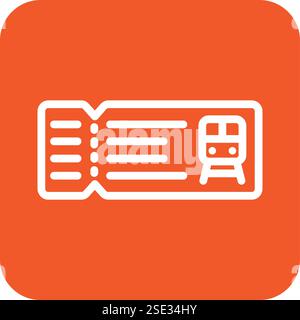 Train ticket Vector Icon Design Illustration Stock Vector