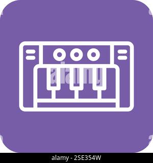 Piano Vector Icon Design Illustration Stock Vector