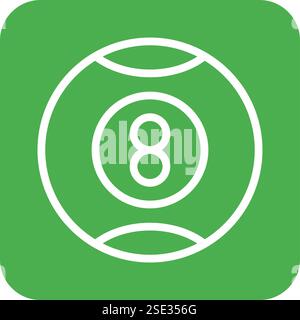 Pool ball Vector Icon Design Illustration Stock Vector