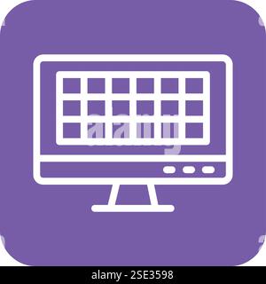 Grid Vector Icon Design Illustration Stock Vector