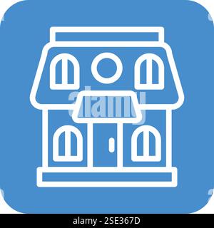 Doll house Vector Icon Design Illustration Stock Vector