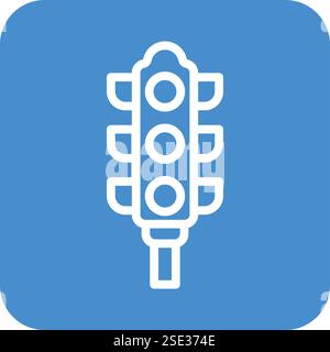 Traffic lights Vector Icon Design Illustration Stock Vector