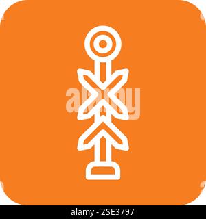 Multi line Vector Icon Design Illustration Stock Vector