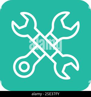 Wrench Vector Icon Design Illustration Stock Vector