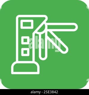 Turnstiles Vector Icon Design Illustration Stock Vector