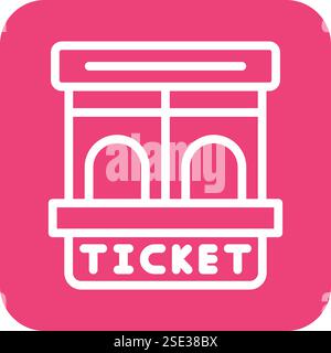 Ticket window Vector Icon Design Illustration Stock Vector