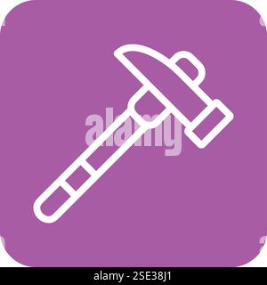 Pick hammer Vector Icon Design Illustration Stock Vector