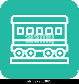 Wagon Vector Icon Design Illustration Stock Vector