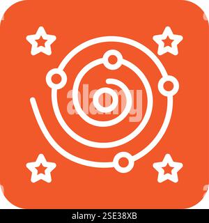 Galaxy Vector Icon Design Illustration Stock Vector