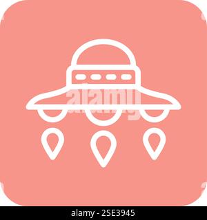 Ufo Vector Icon Design Illustration Stock Vector