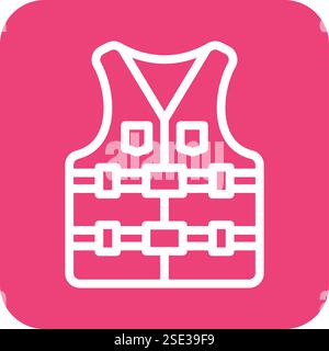Life vest Vector Icon Design Illustration Stock Vector