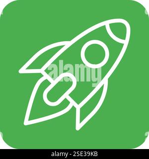 Rocket Vector Icon Design Illustration Stock Vector