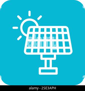 Solar panel Vector Icon Design Illustration Stock Vector